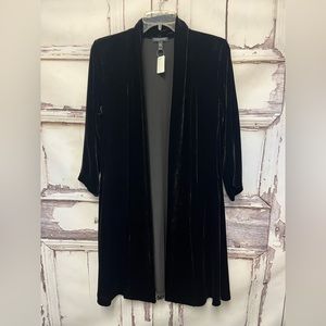 Eileen Fisher Black Velvet Cardigan Size PP/PTP